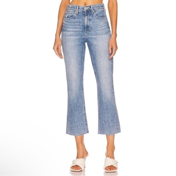 New! Veronica Beard Carly High Rise Kick Flare High Jeans in Pebble Stone 👖sz 26 - Picture 3 of 6